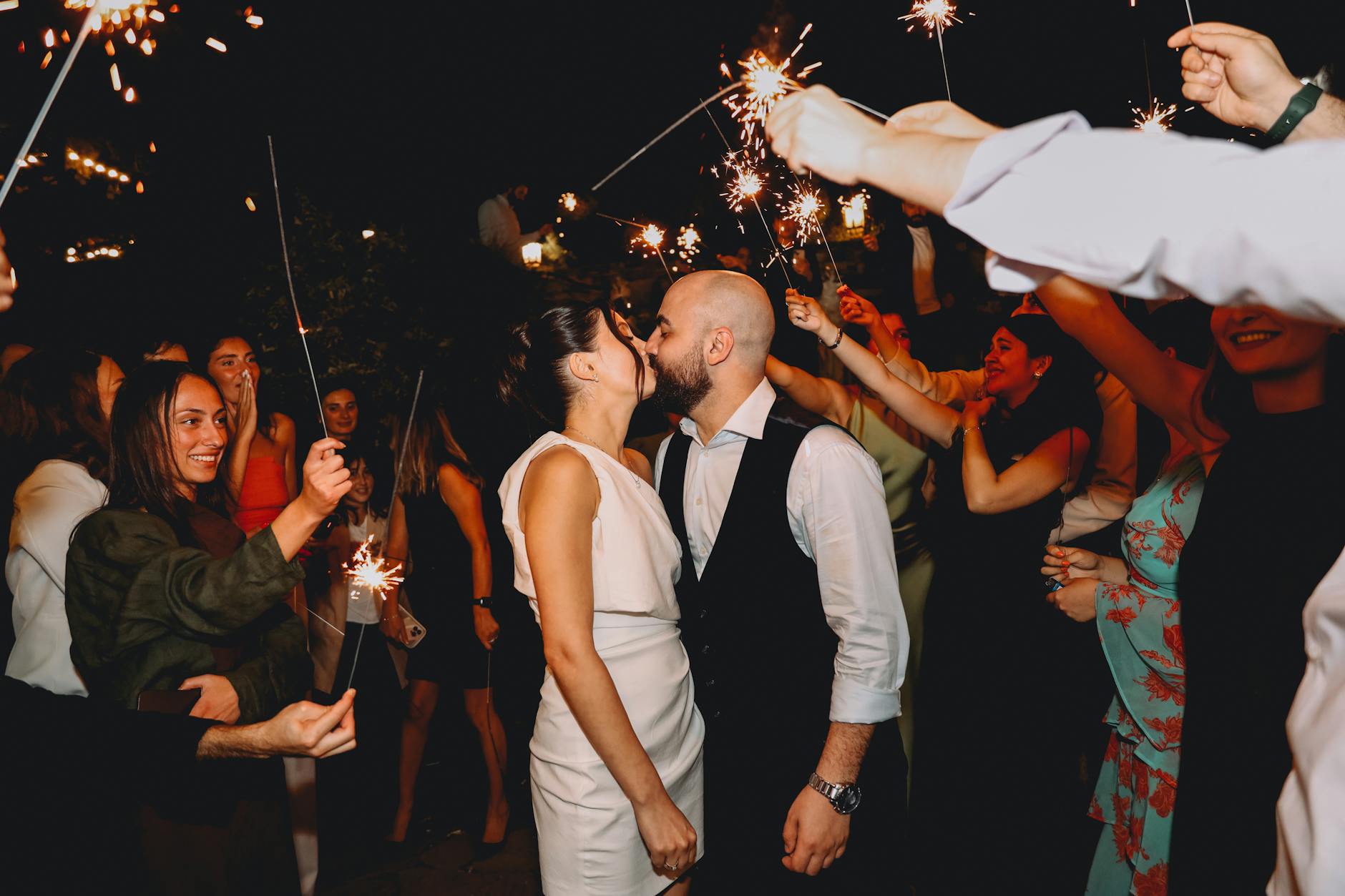 Funkelnder Abschied mit Wunderkerzen